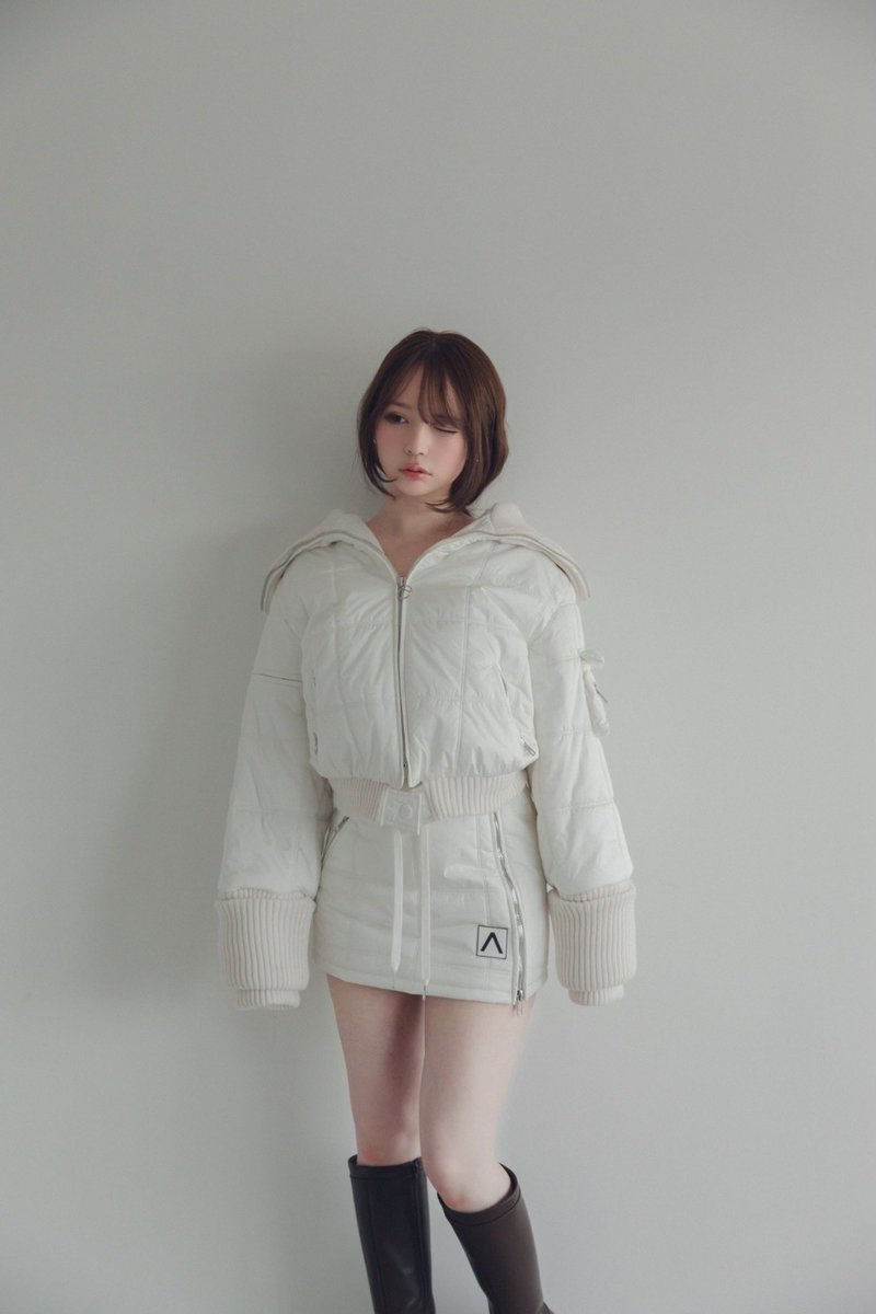 Mary quilting jacket color ivory/black ¥22000-tax in Mary quilting