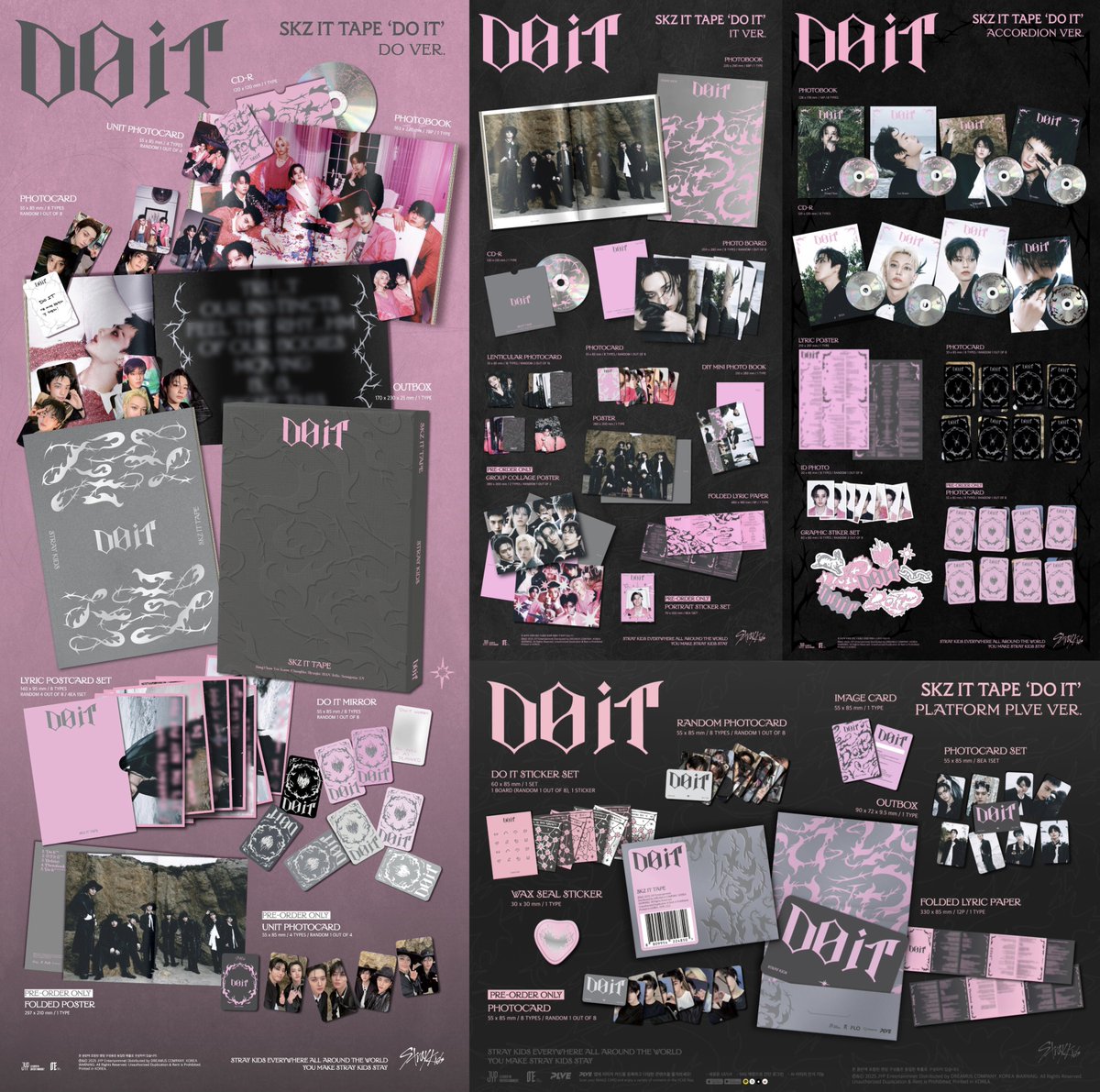 Stray Kids 'DO IT' Album Preview💗🩶 アルバム封入物 ぼかし薄いver