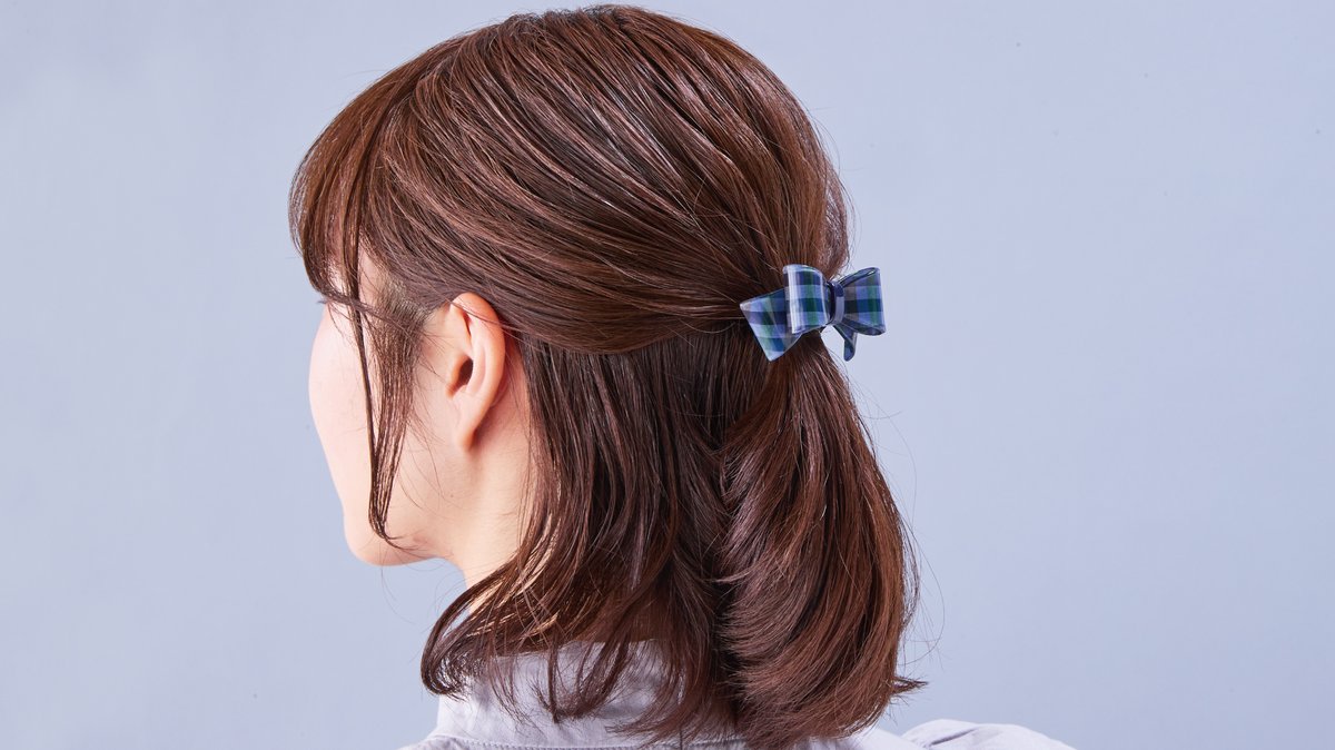 新色の青系ファミリアチェック登場！ ヘアアクセサリー本日より販売