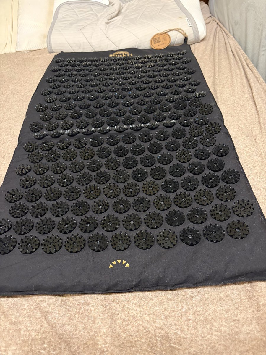 この前のブラックフライデーでシャクティマットを買ったんだけど、上で