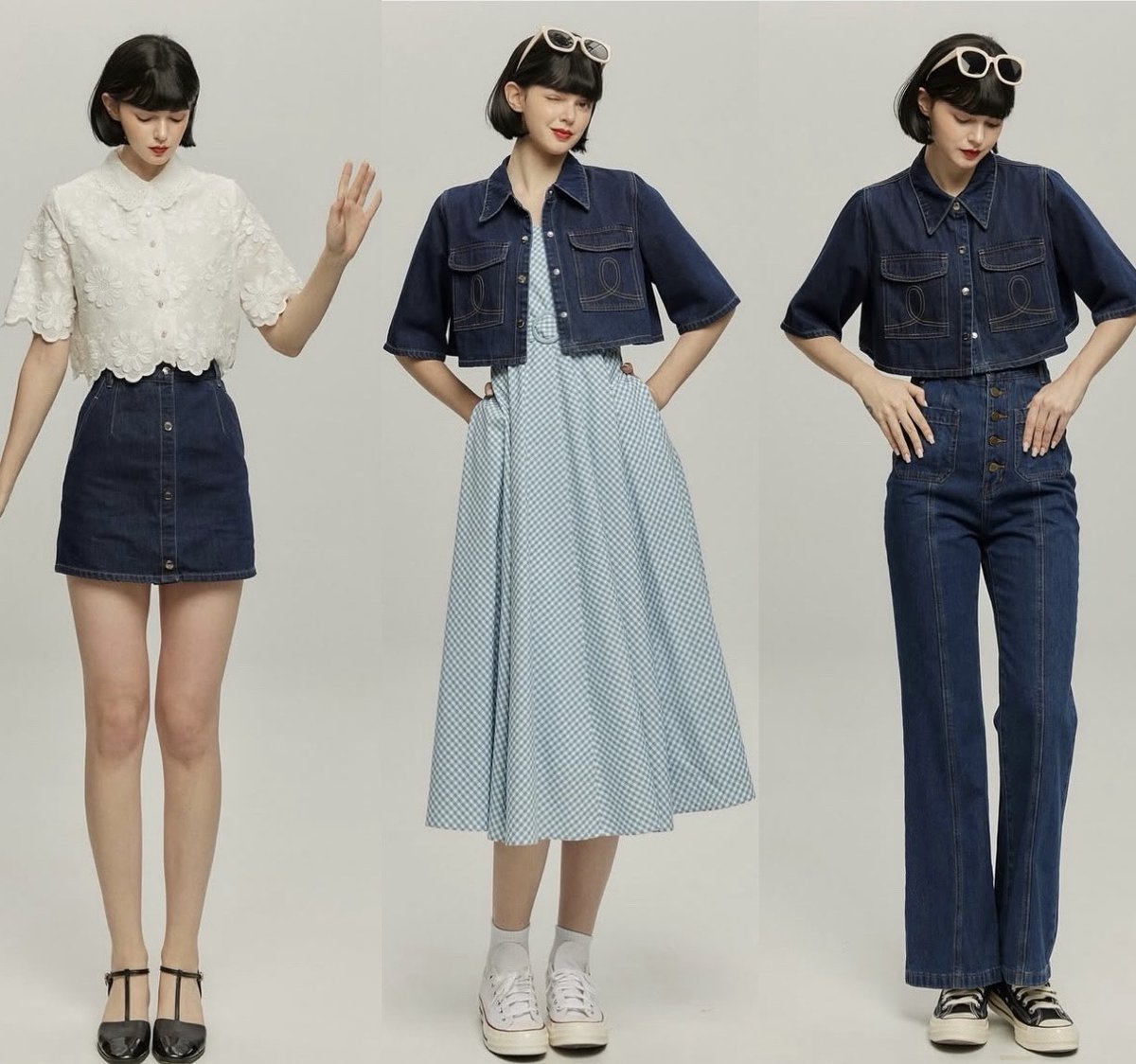 6月28日(土)新作販売開始 《動物の形をしたクッキー》Top,Skirt / Navy