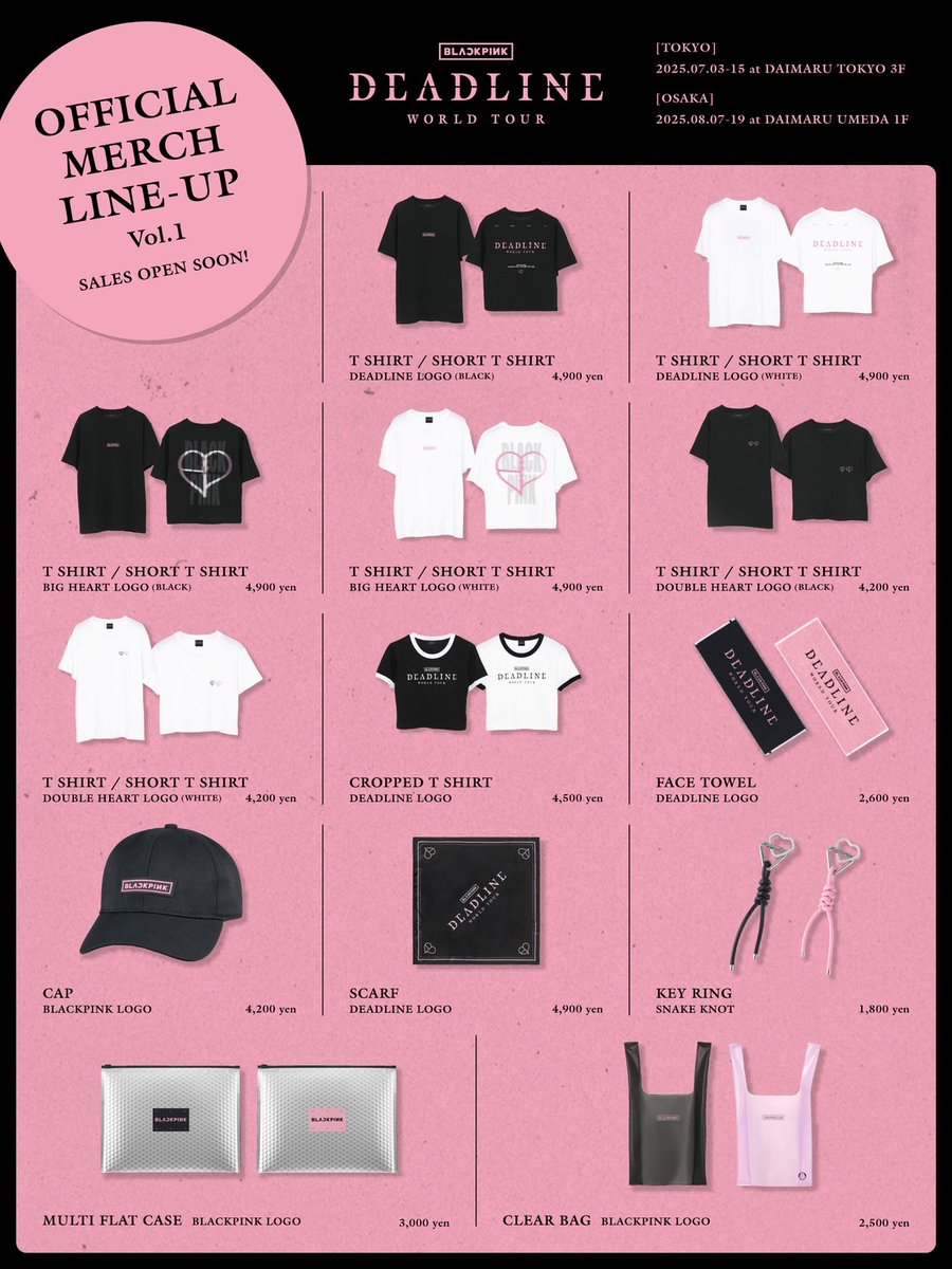 BLACKPINK WORLD TOUR ＜DEADLINE＞ IN JAPAN POP-UP STORE GOODS EC