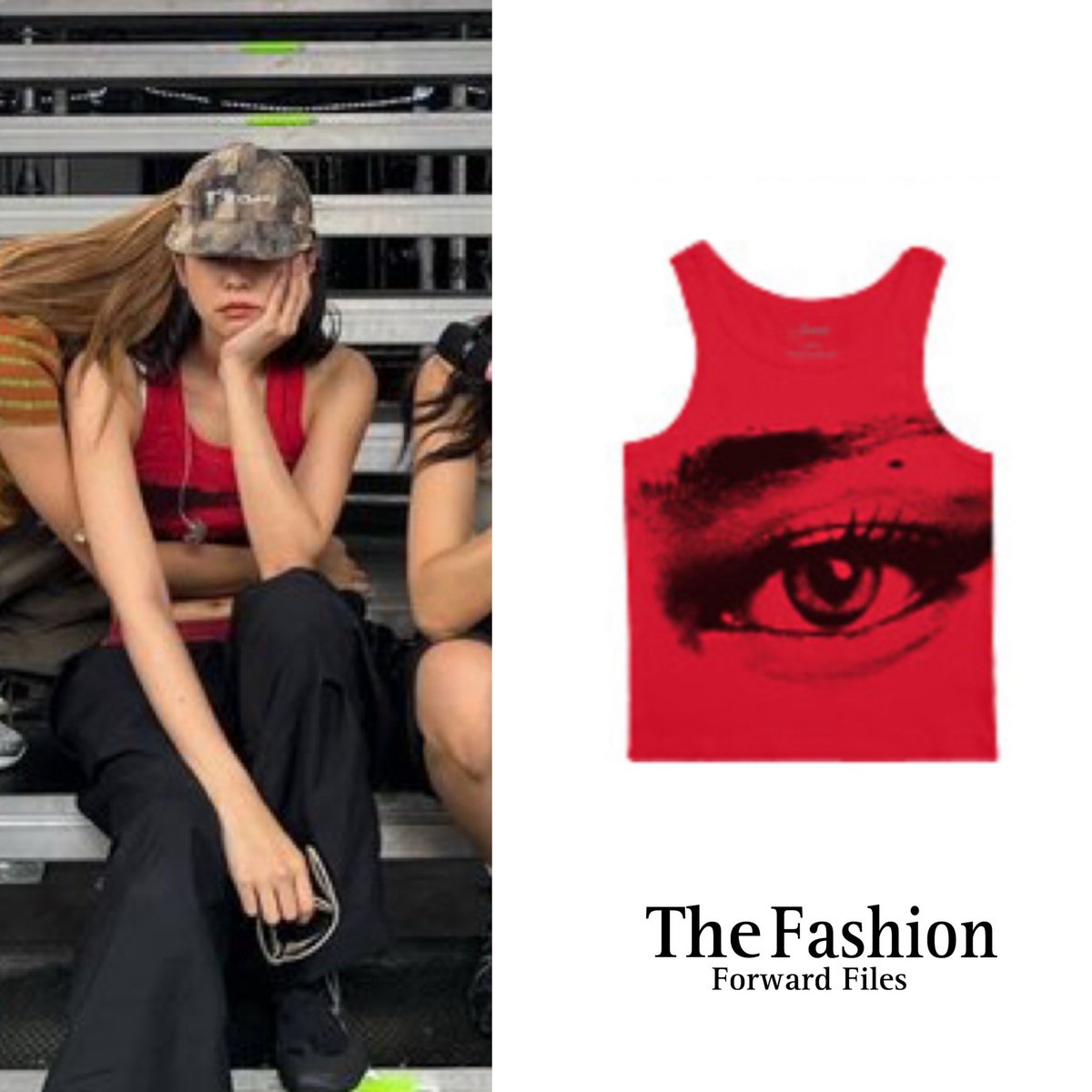 Jennie Kim wears a Jennie Kim ruby eye tank top - #blackpink