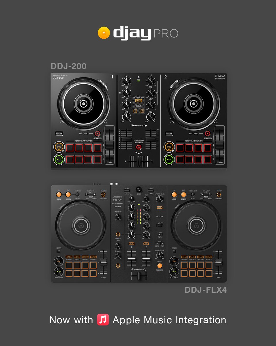 Apple Musicユーザー必見✨ DDJ-FLX4とDDJ-200は、「Apple Music」に