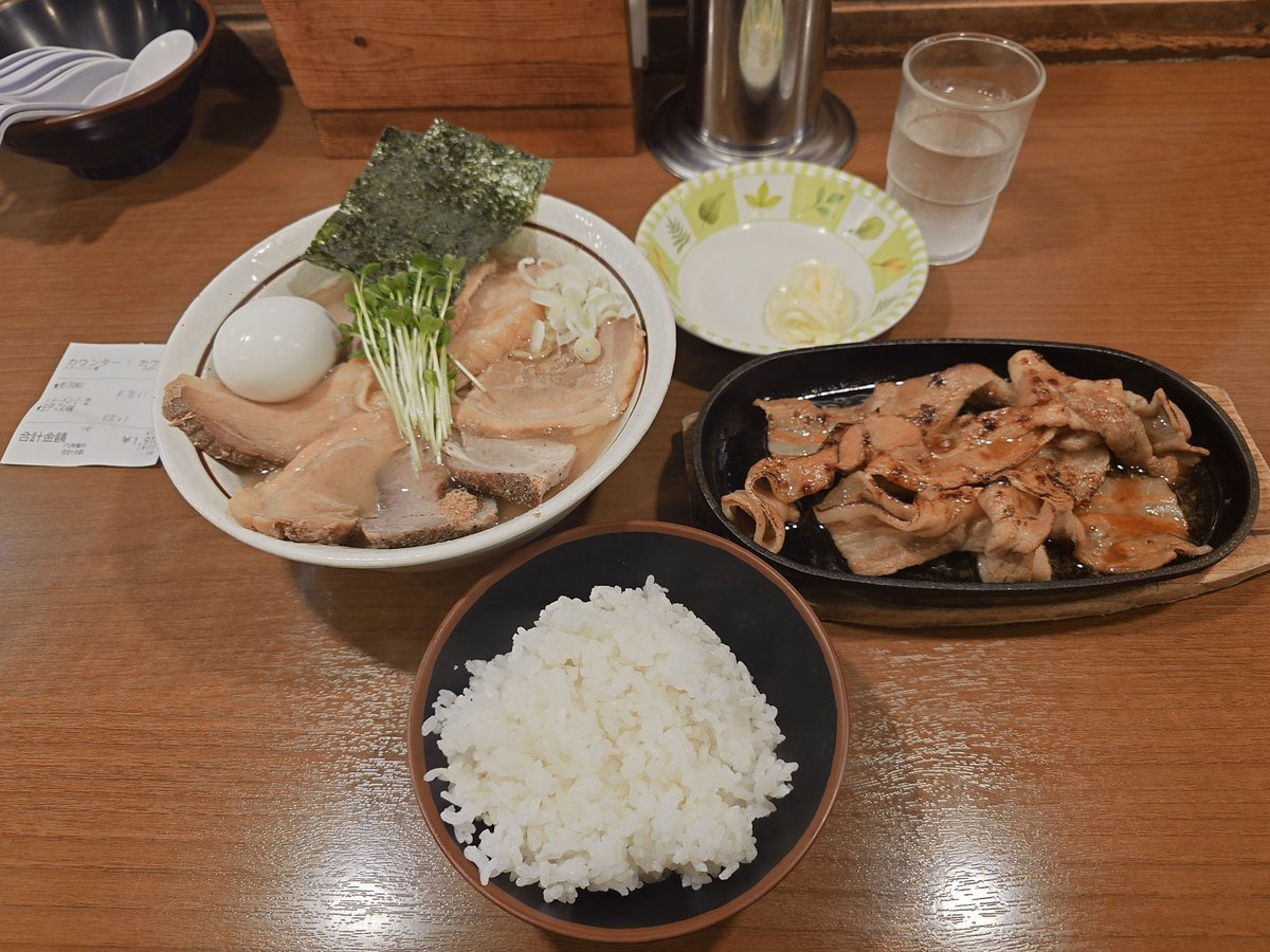 藤沢市 のとやま本店 ラーメンZ チャーシューMAXセット 出汁注入式