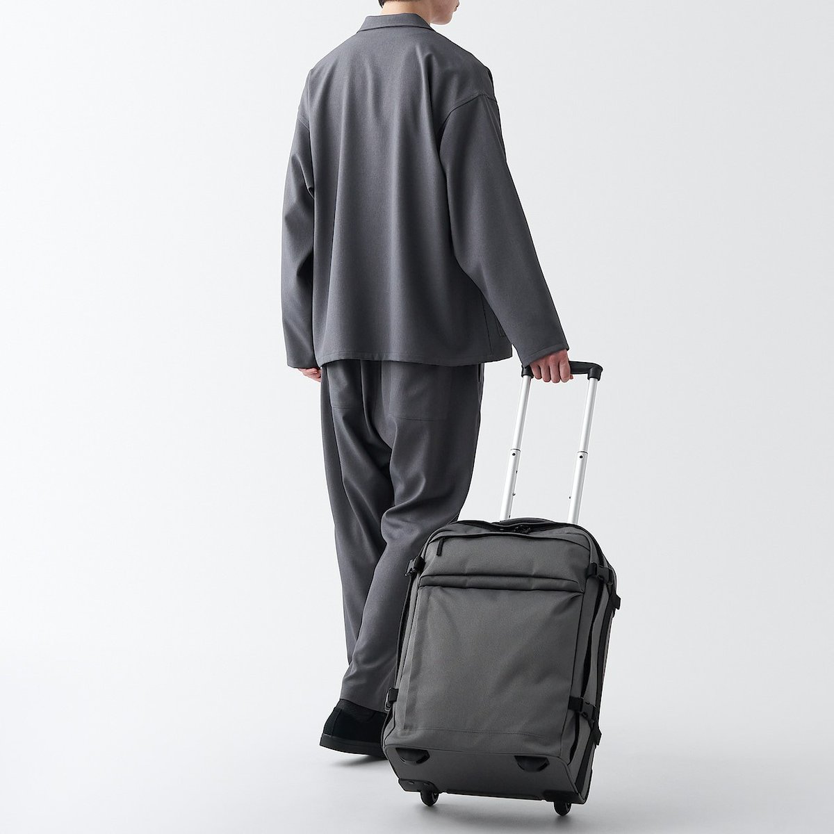 ダークグレー40L 撥水ソフトキャリーケース 無印良品