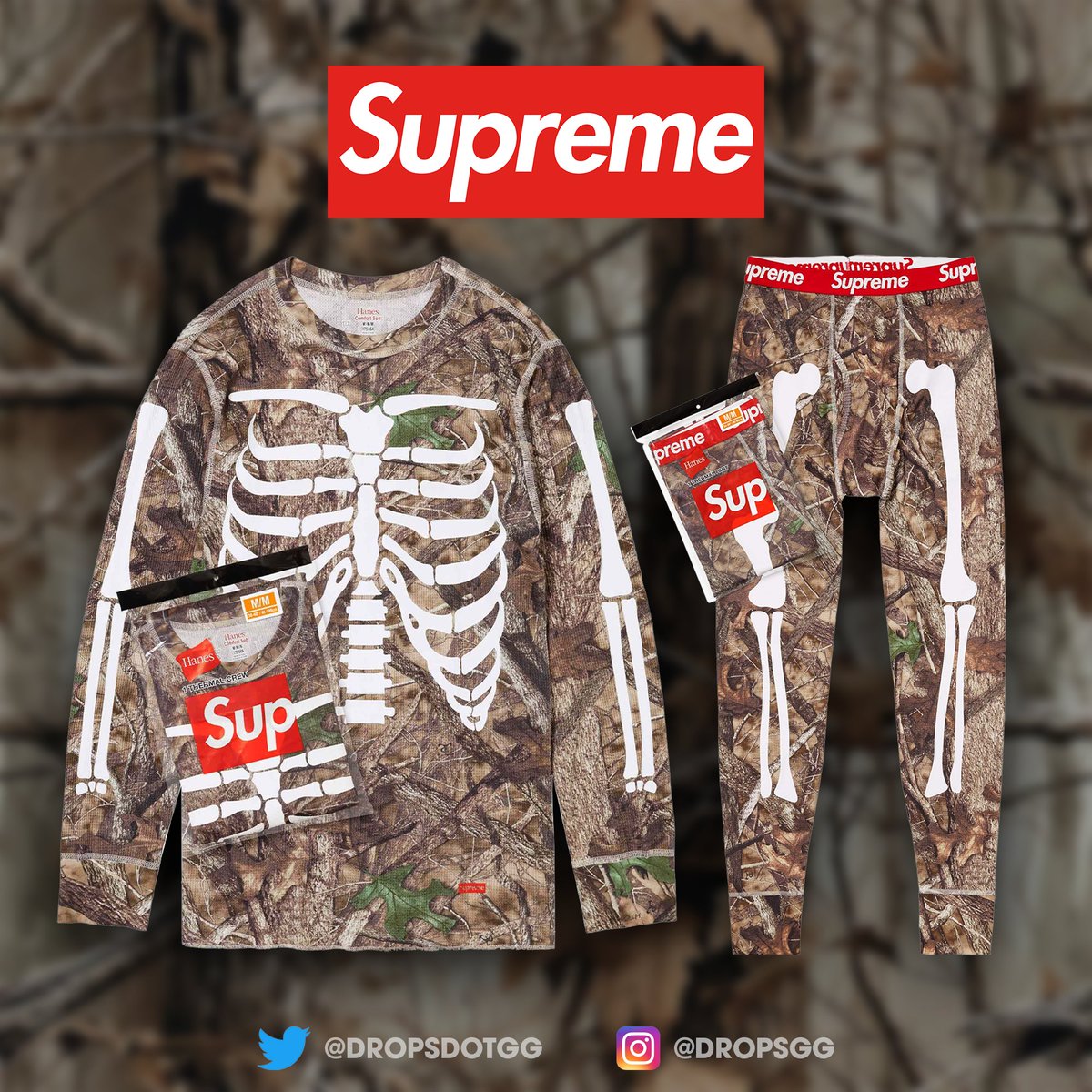 Supreme x Hanes Bones Thermal 🩻 This coming week, the Supreme x