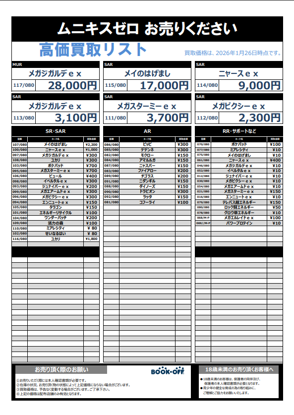 アセロラのいたずら(084/063) ￥2⃣1⃣8⃣0⃣ メガジガルデex(113/080