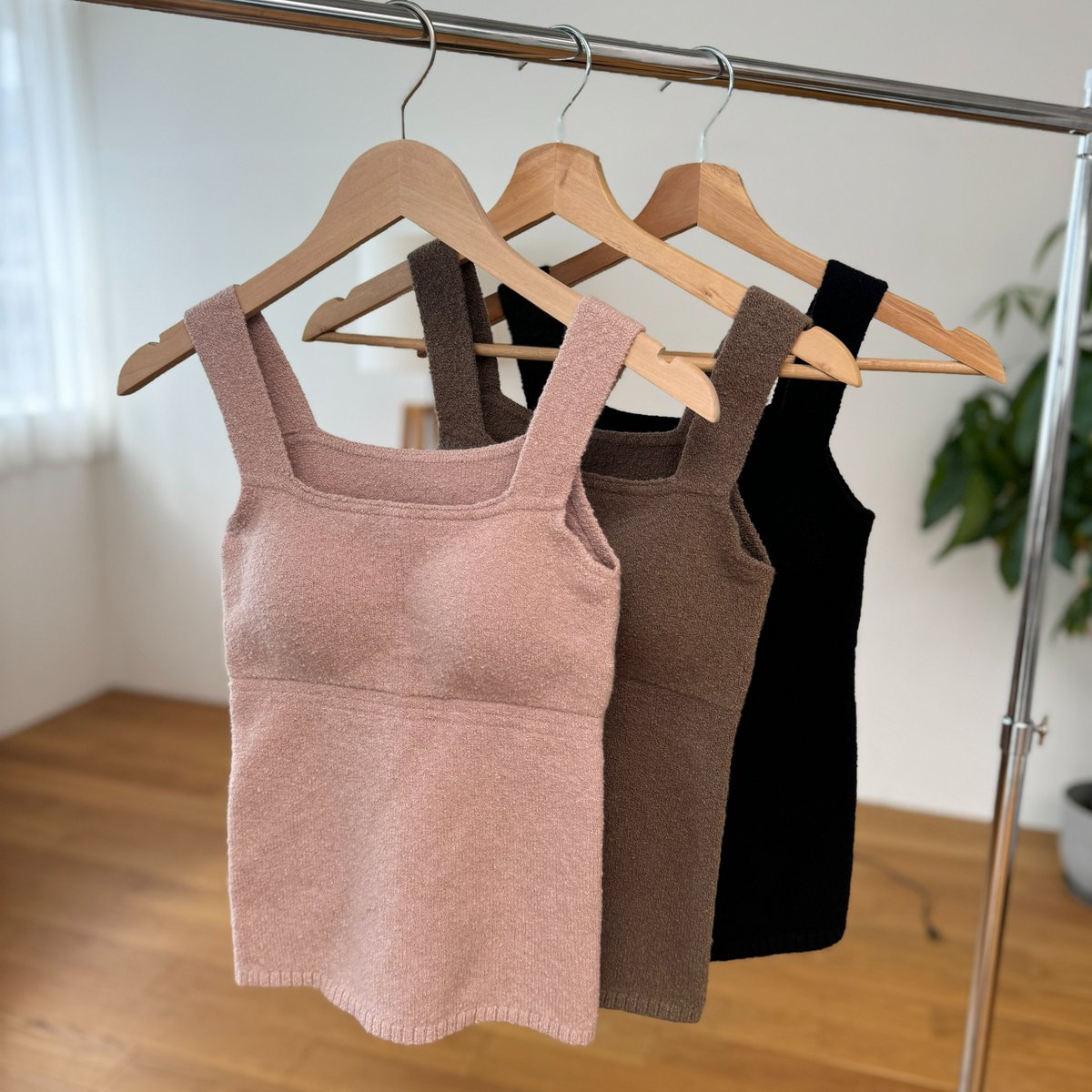 無印良品　もこもこニットブラタンクトップ、もこもこニットオーバーパンツ　Mセット