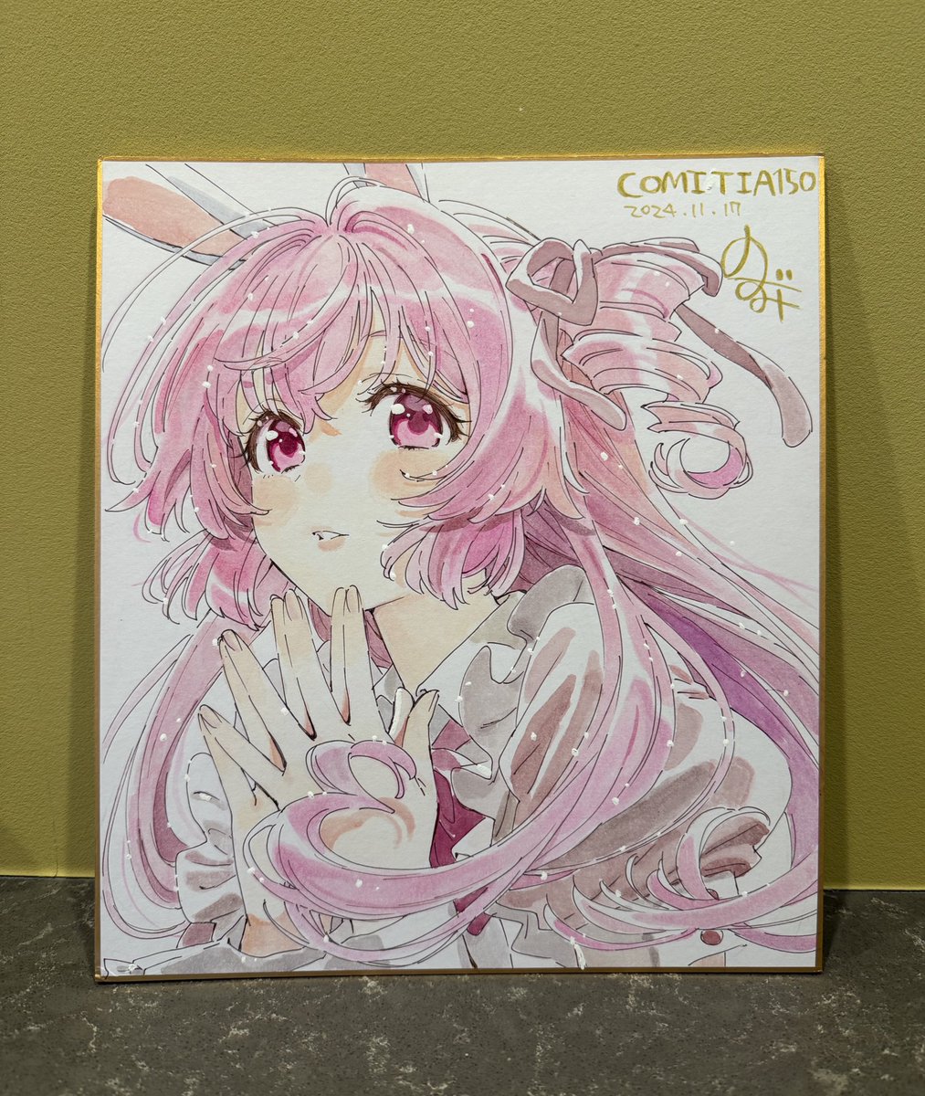 色紙を描きました！今日のコミティアに持っていきます！よろしくお願い