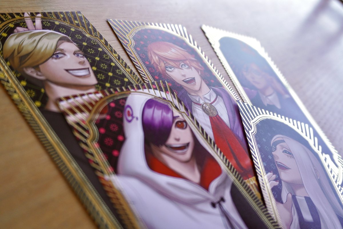 17巻特典のこちらのしおりのサンプルをいただいたのですが箔押しが