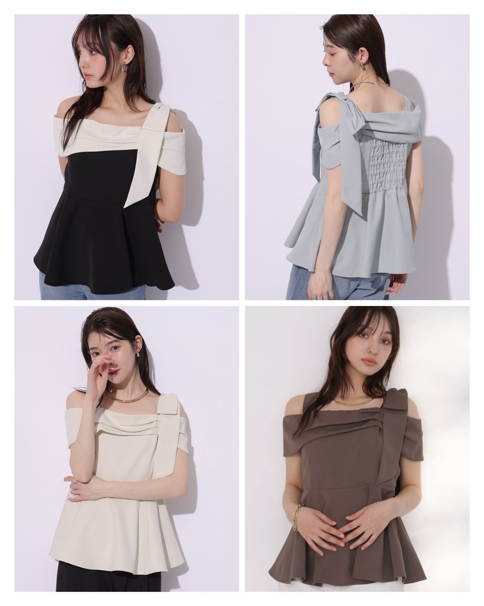 Rirandture オフショルリボンペプラムトップス Recommend item <オフショルリボンペプラムトップス> ¥16,500(tax in