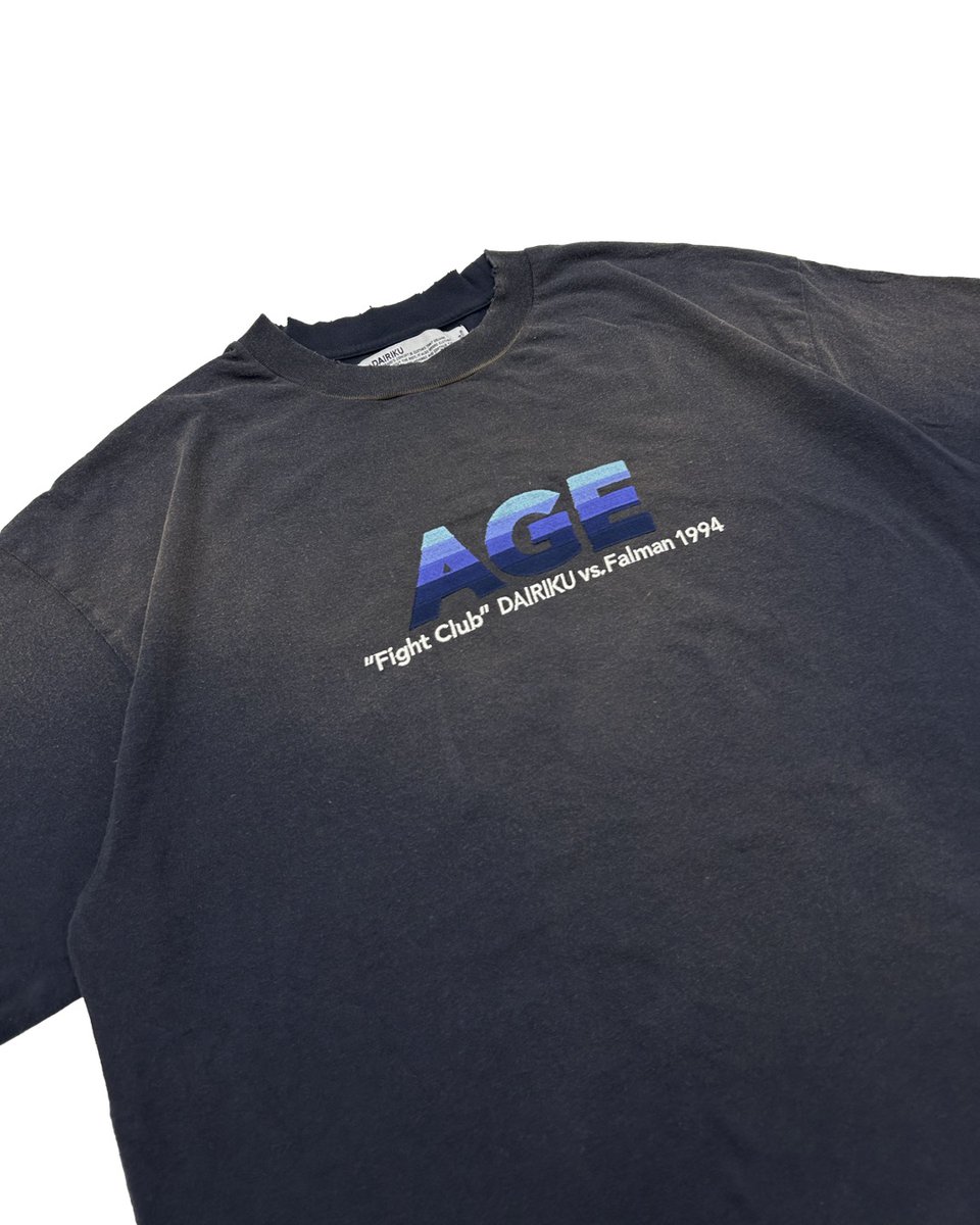 GOODS INFO】 DAIRIKU × Age Factory “AGE”Vintage Wash H-S Tee