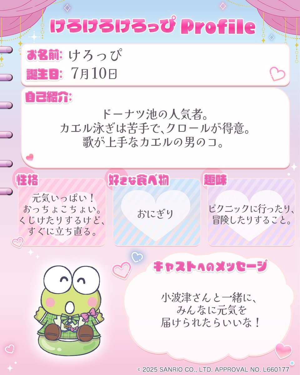 💌❤🎀━━…‥・ プロフィール帳公開 ・‥…━━🎀❤💌 本日は…#けろ