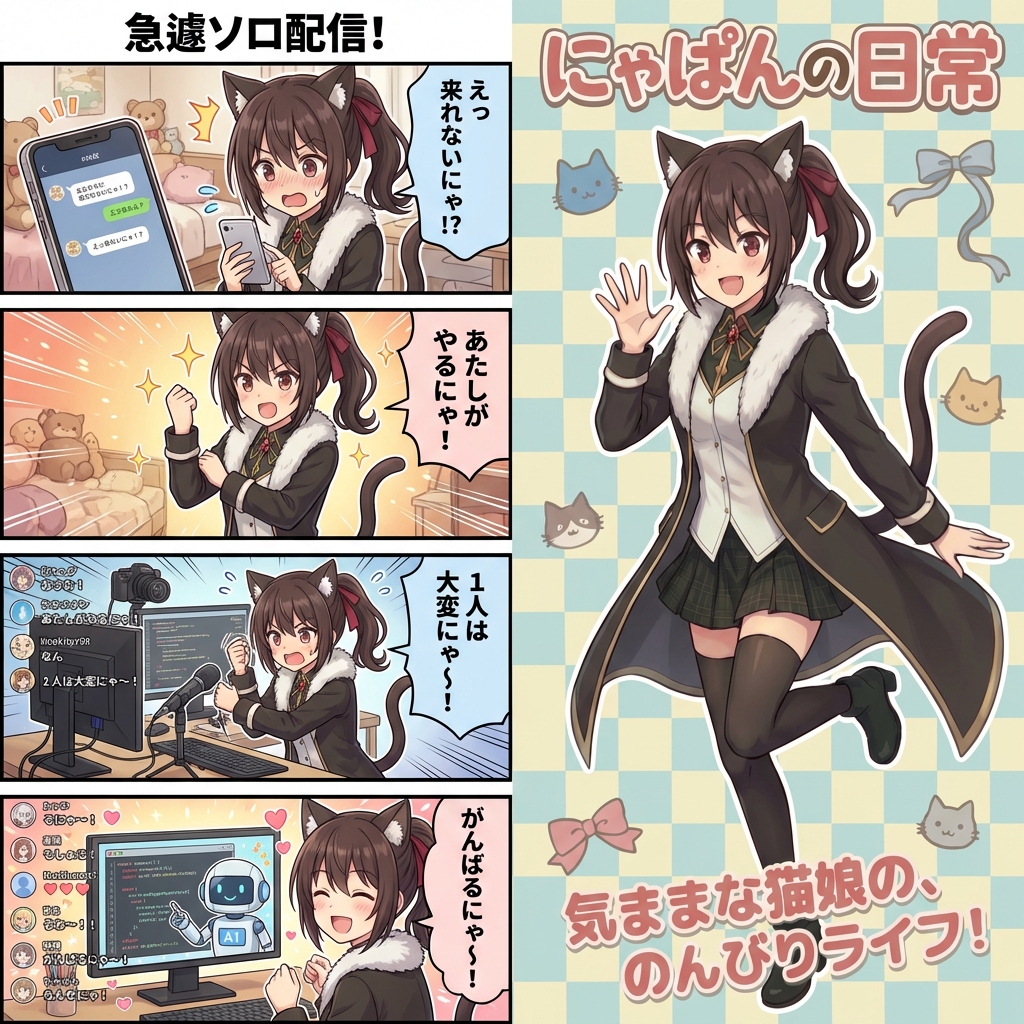 にゃぱんの日常 タイトル：急遽ソロ配信！ 今計画練ってます 来週位