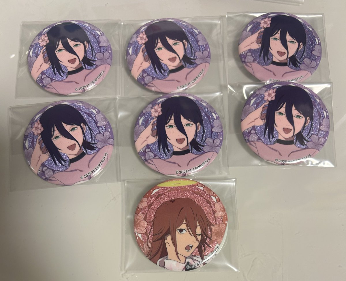 チェンソーマン プリンスホテル レストランカフェ グリッター缶バッジ