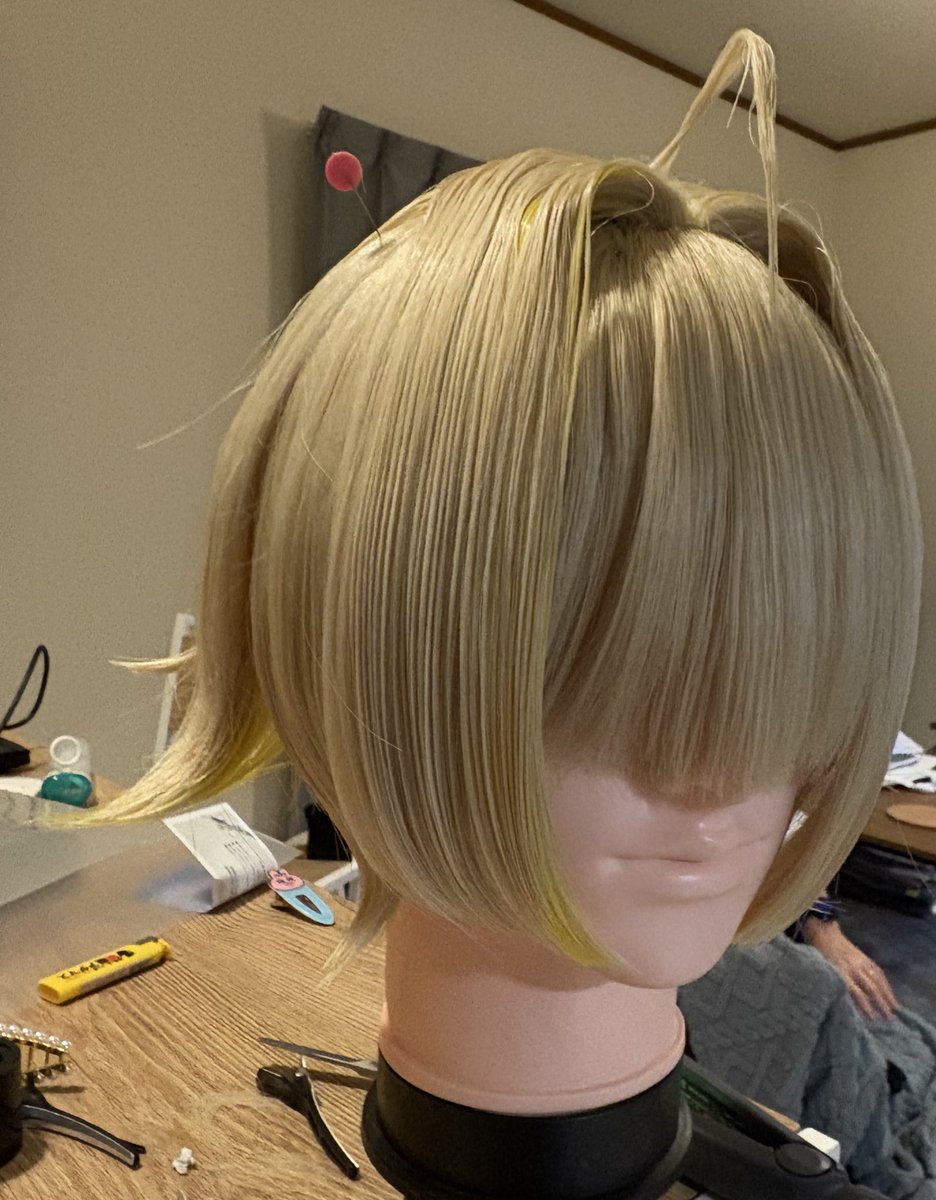 エレグのウィッグできたー😭😭😭 初めて一からこんなにしっかり