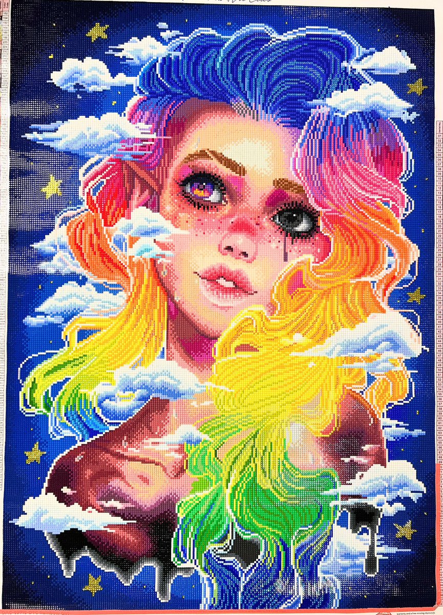 ◾︎diamond art club(DAC) rainbow girl 55.8×78.7 / スクエア / 98色