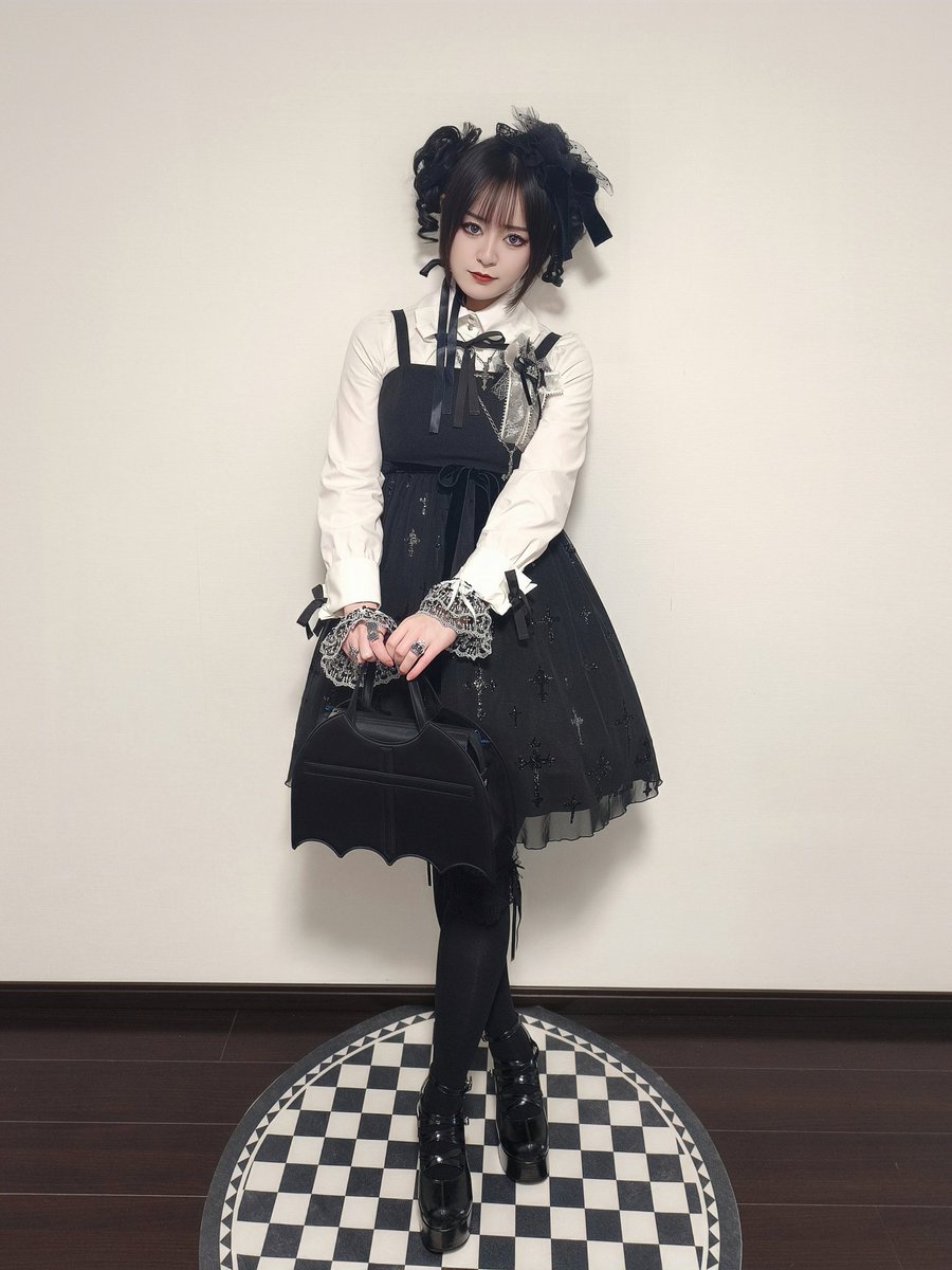 3/1 モワティエコーデ 十字架プリントジャンパースカート（2014） 全て