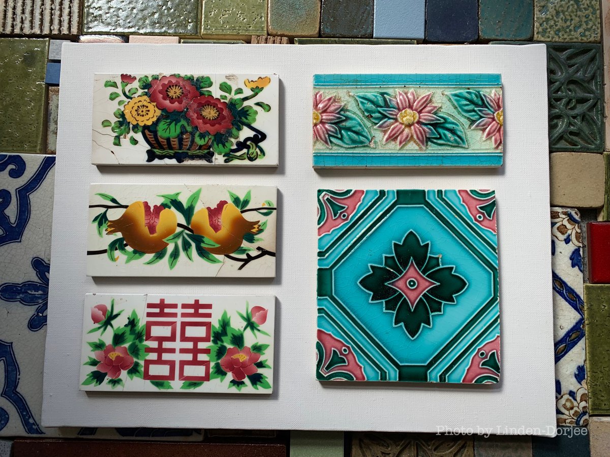 台灣からの里帰り 絵タイル＆マジョリカタイル 大名古屋の不二見焼