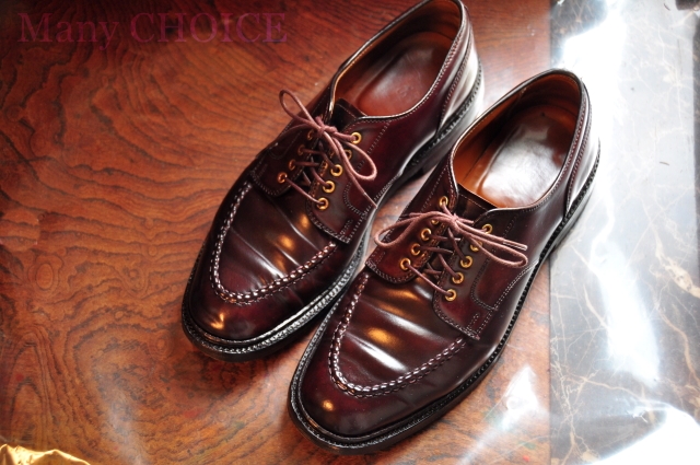 オールデン・シェルコードバン（バーガンディ）のエイジング2年