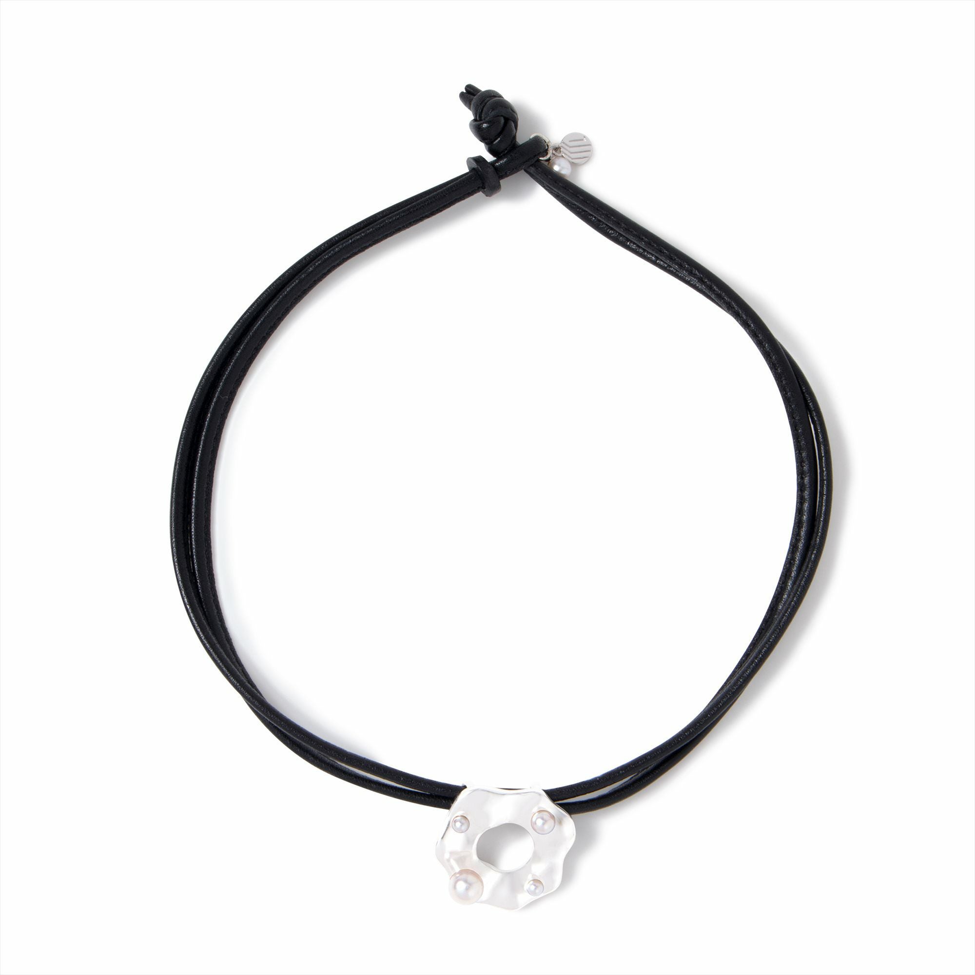 Maya マヤレザーチョーカーネックレス あこや真珠 3.0-7.5mm SV925