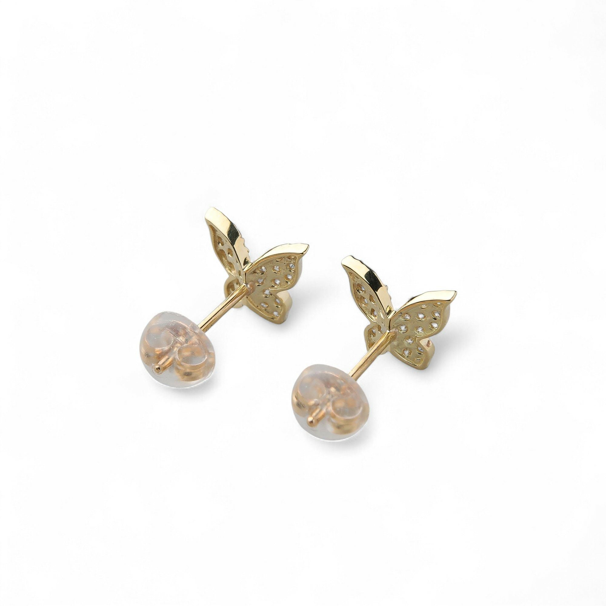 WEB限定】petit amie ダイヤモンド 蝶 ピアス K18YG 0.08ctx2 | その他