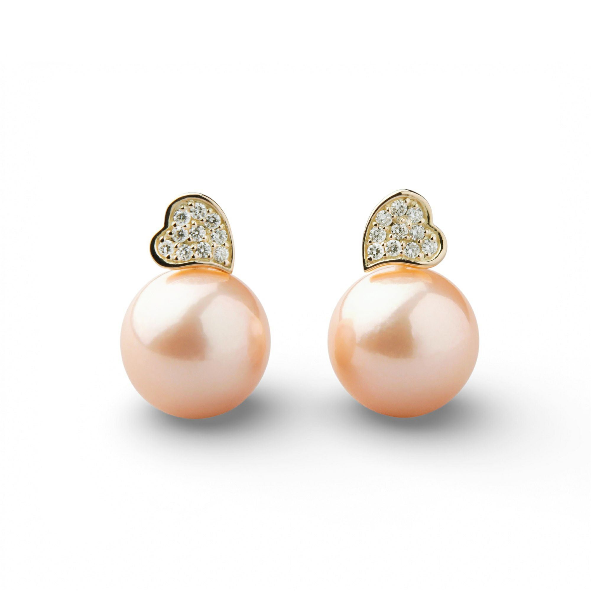 Mauvette 淡水真珠 ピアス 11mmUP K18YG オレンジ | 淡水真珠ピアス