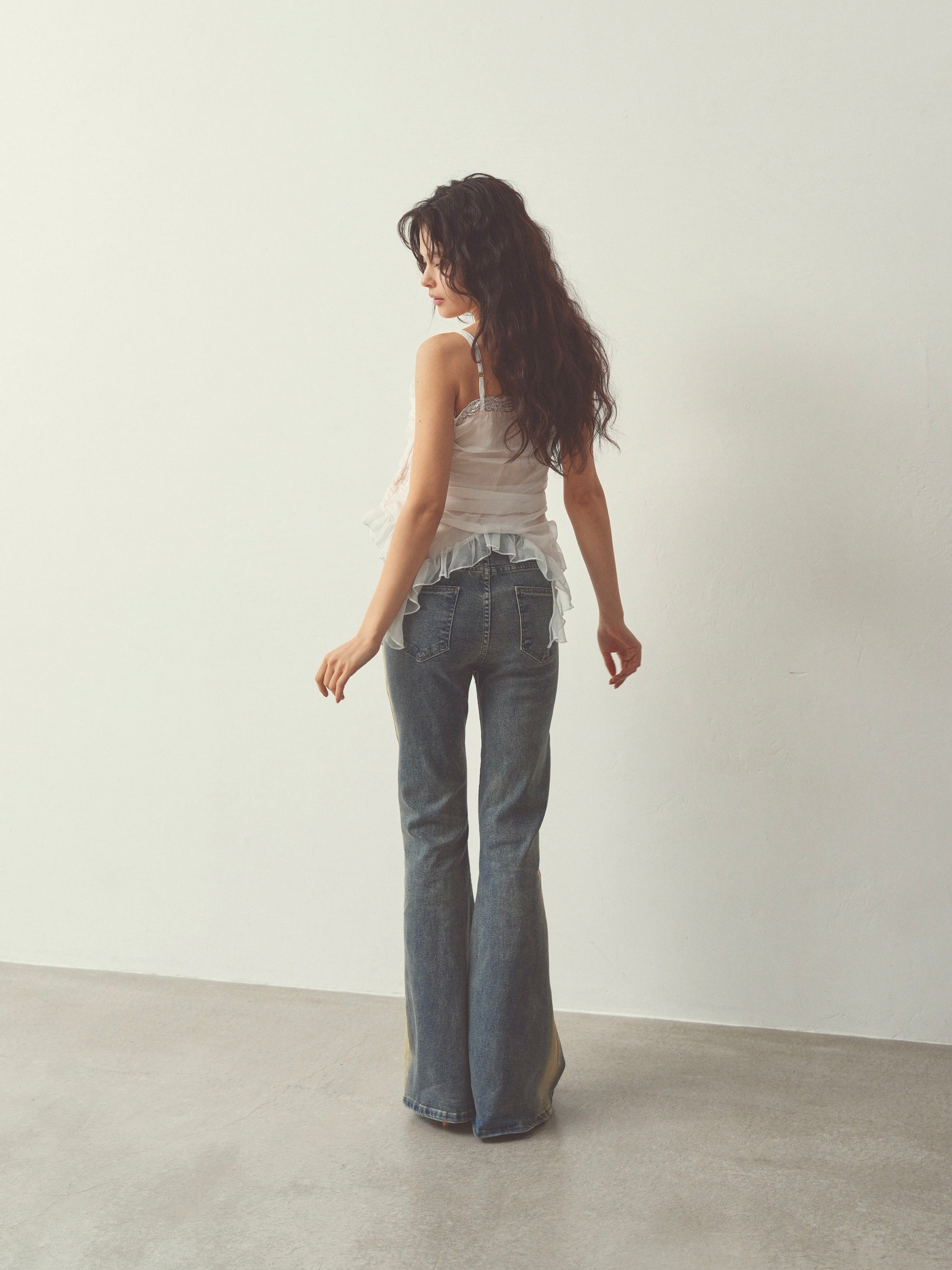 lacebelt flaredenim｜PELLICULE | ぺリキュール