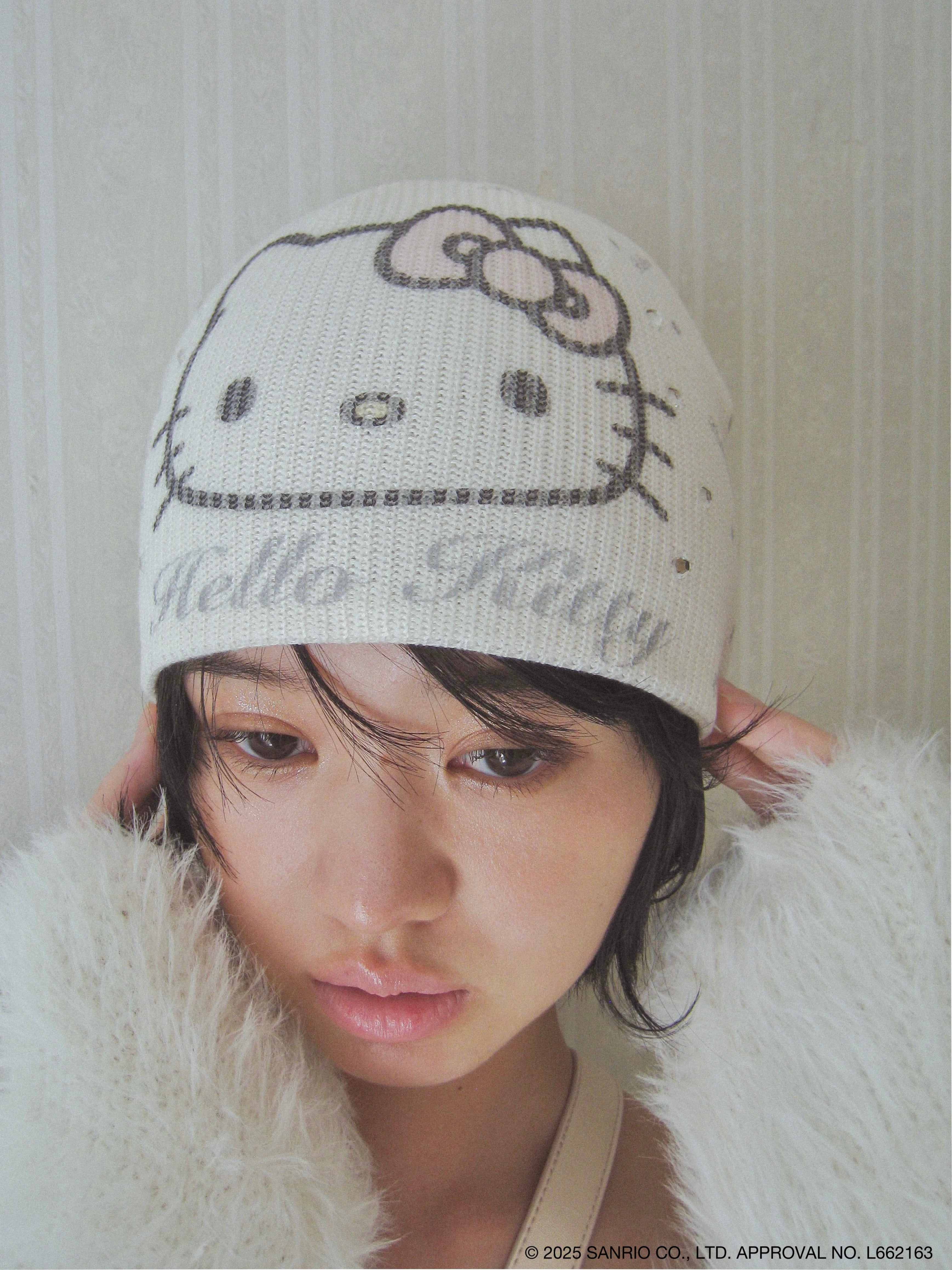 HELLO KITTY doodle beanie｜PELLICULE | ぺリキュール