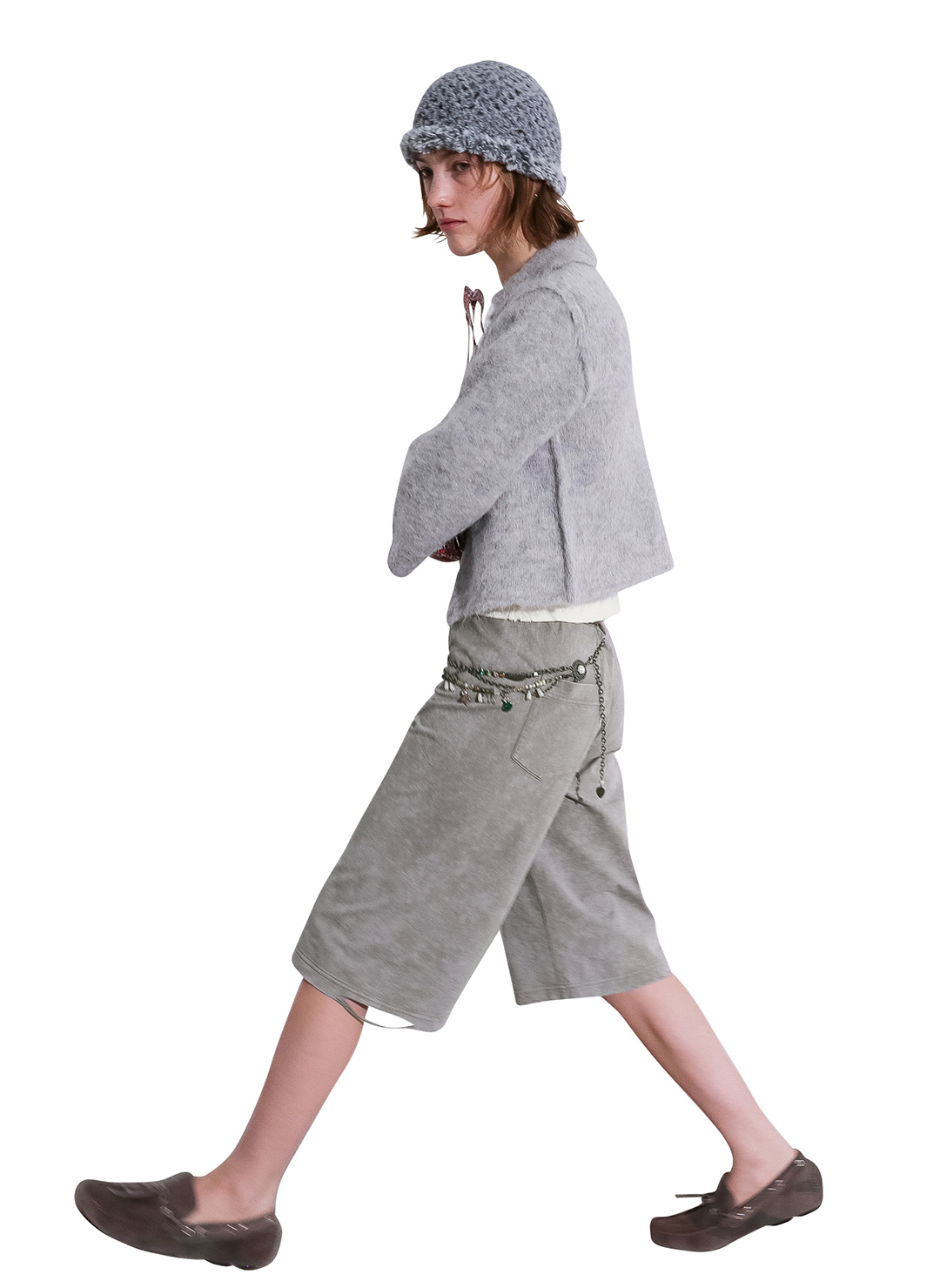 Fluffy Knit Cardigan/Gray｜PERVERZE | パーバーズの公式オンラインストア