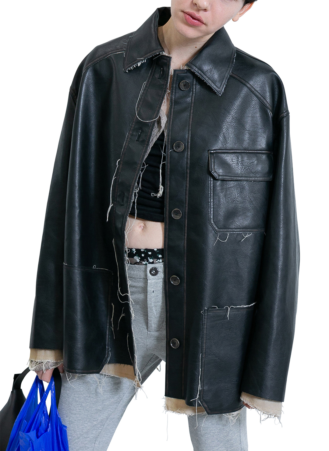 Thick Stripe Knit Cardigan/Black｜PERVERZE | パーバーズの公式