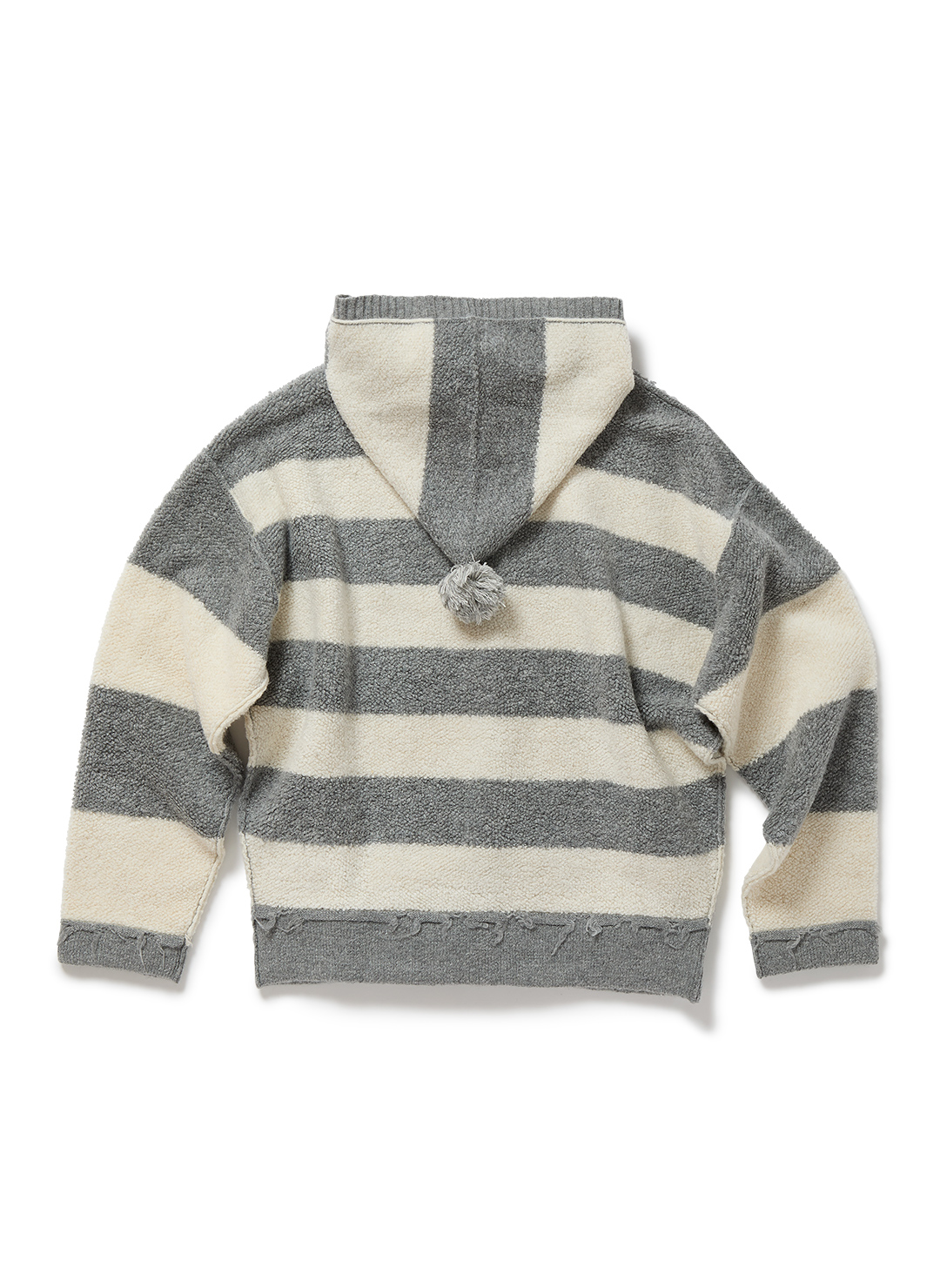 Textured Stripe Knit Cardigan/Gray｜PERVERZE | パーバーズの公式