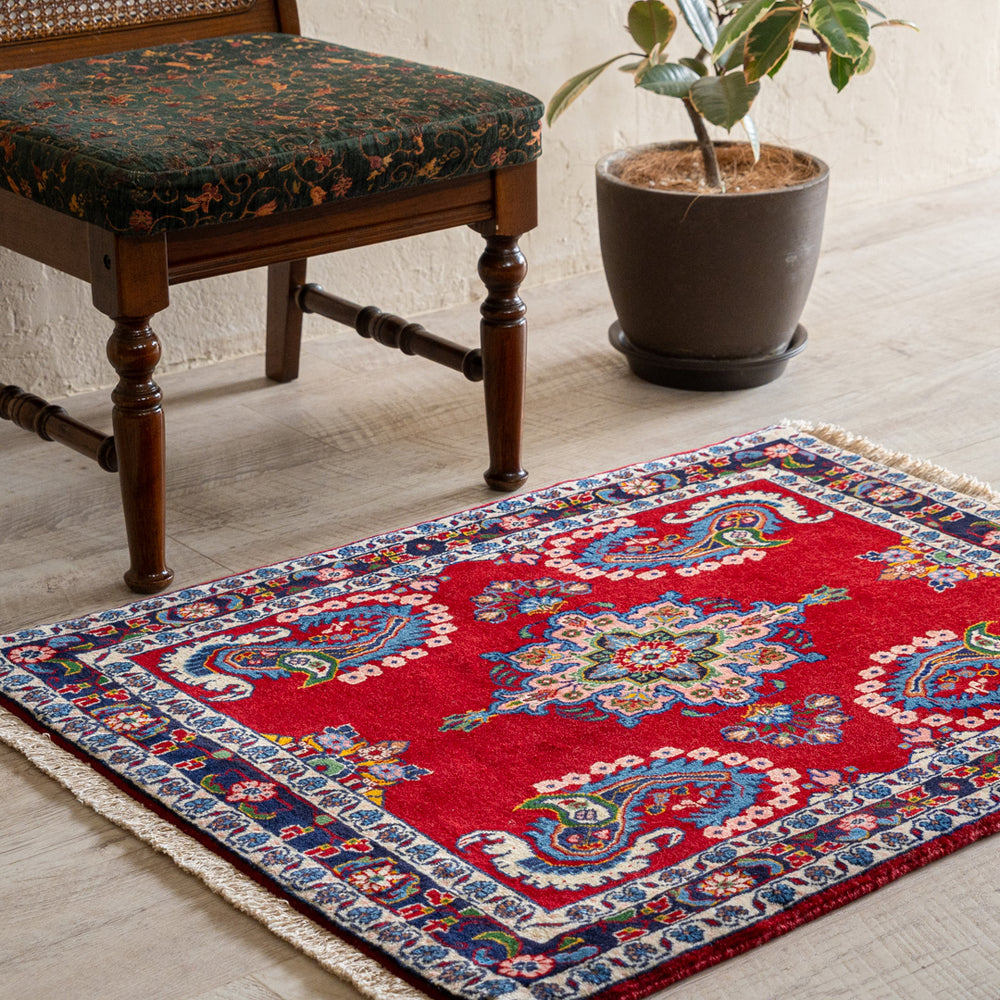 ペルシャ絨毯（手織り） 玄関マットMサイズ (約60×90cm) – Persiadirect