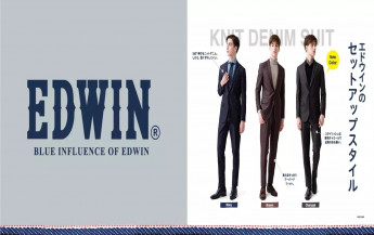 人気の「P.S.FA×EDWIN®」コラボセットアップシリーズ 『デニム調ニット