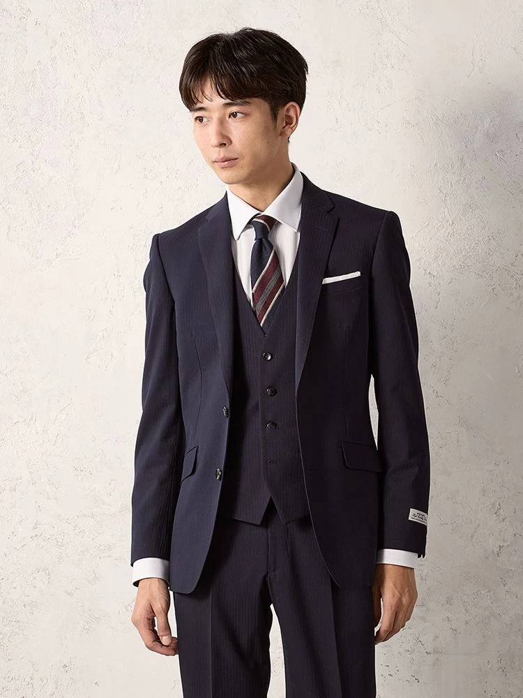 ベスト付き】ビエラスティコ スリーピーススーツ ネイビー | P.S.FA