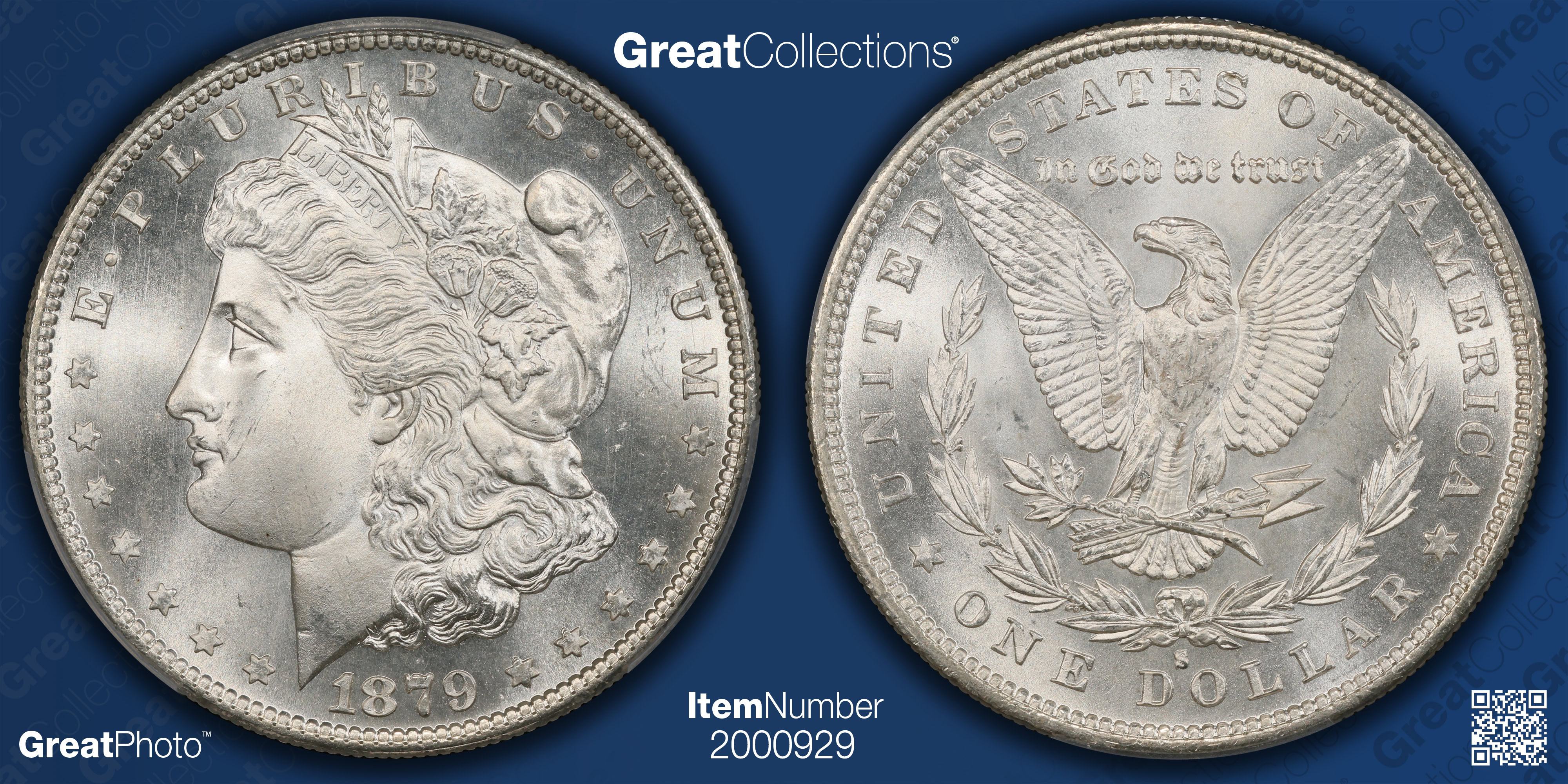 1879-S Morgan Silver Dollar PCGS MS-67 (CAC Green) (Item 2000929