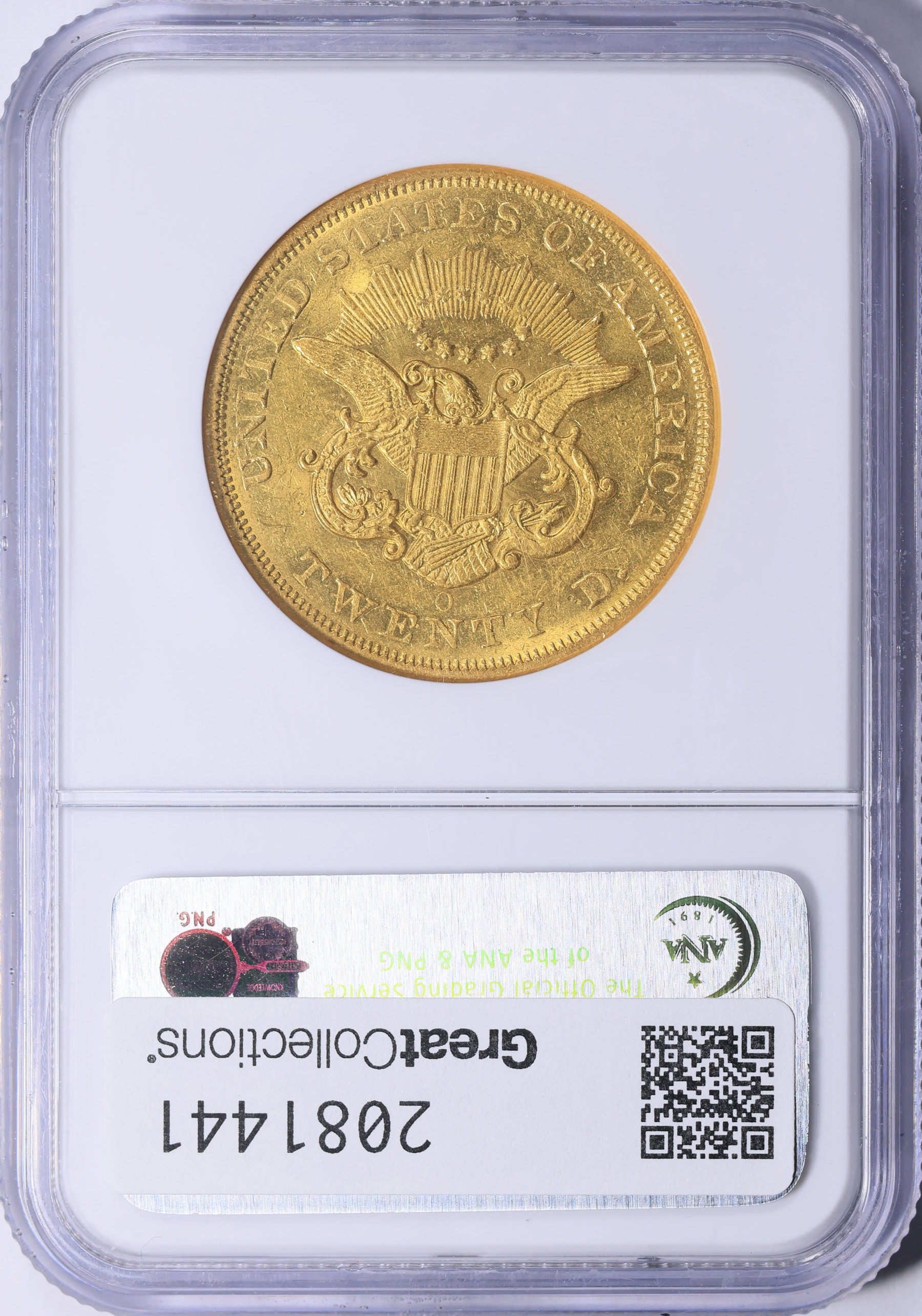 1857-O Liberty Gold Double Eagle NGC AU-58 (Item 2081441