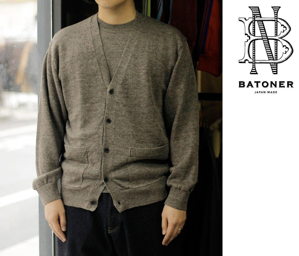 バトナー BATONER ウォッシュド ハイカウント リネン Vネック