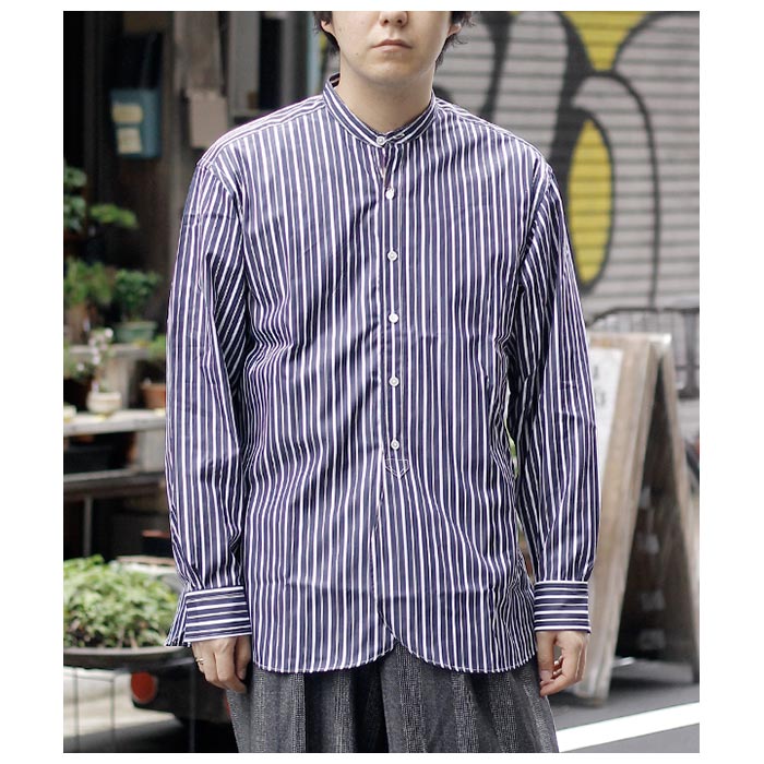 インチ Intch. バンドカラーシャツ ARC (1023-1-0-001)｜アンドフェブ