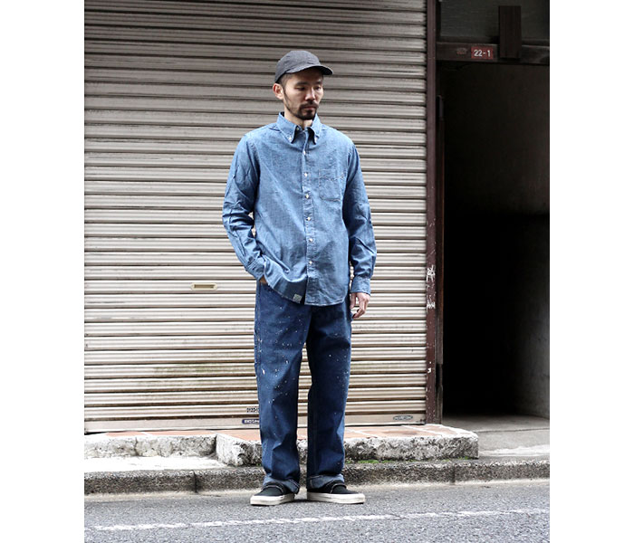 orSlow オアスロウ ペインターパンツ デニム ユーズド加工 ペイント