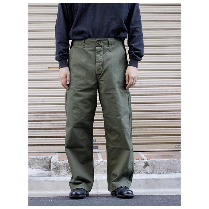 orSlow オアスロウ ワイド フィット フレンチワークパンツ アーミー