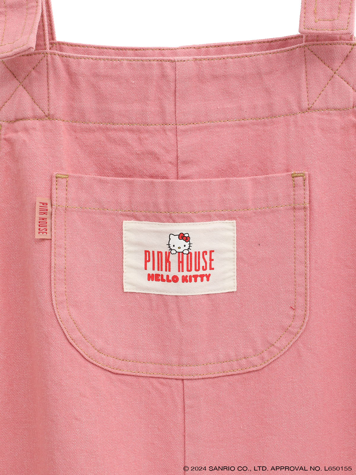 PINK HOUSE×HELLO KITTY ネームワッペン使い サロペット｜ピンクハウス