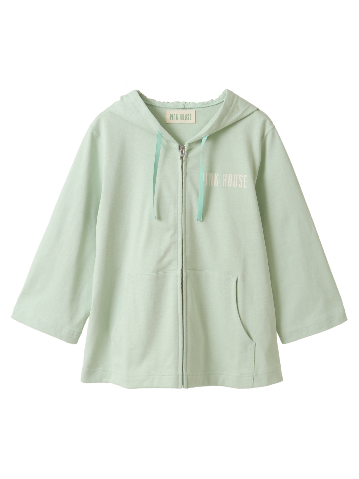 あじさいグラデーションロゴアップリケパーカー｜ピンクハウス