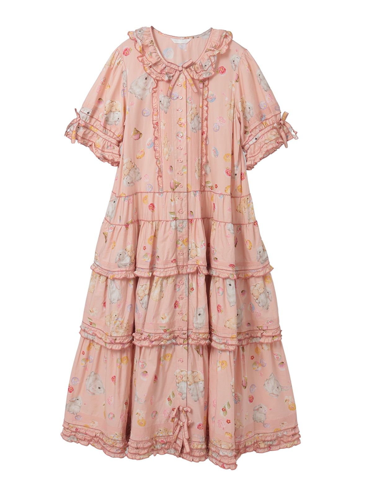 幸見うさぎプリントフリルワンピース｜ピンクハウスオフィシャル