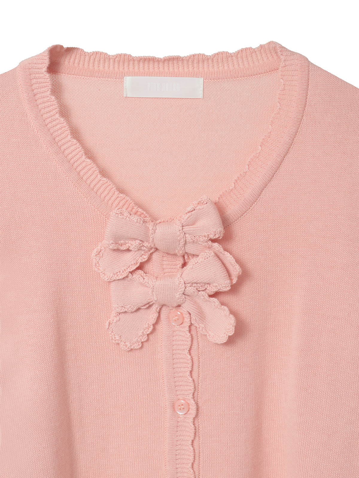 リボンモチーフ使いニットカーディガン｜ピンクハウスオフィシャル