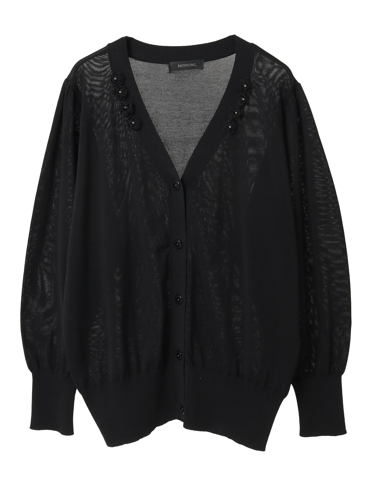 フラワーモチーフ付きニットカーディガン｜ピンクハウスオフィシャル