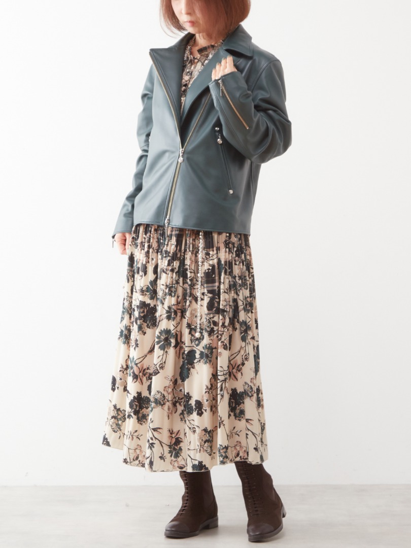 color leather jacket special order カラーラムレザーライダース