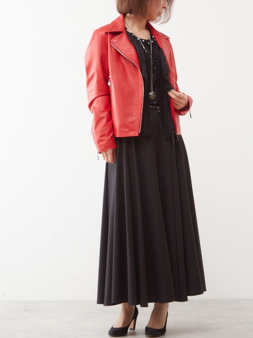 color leather jacket special order カラーラムレザーライダース