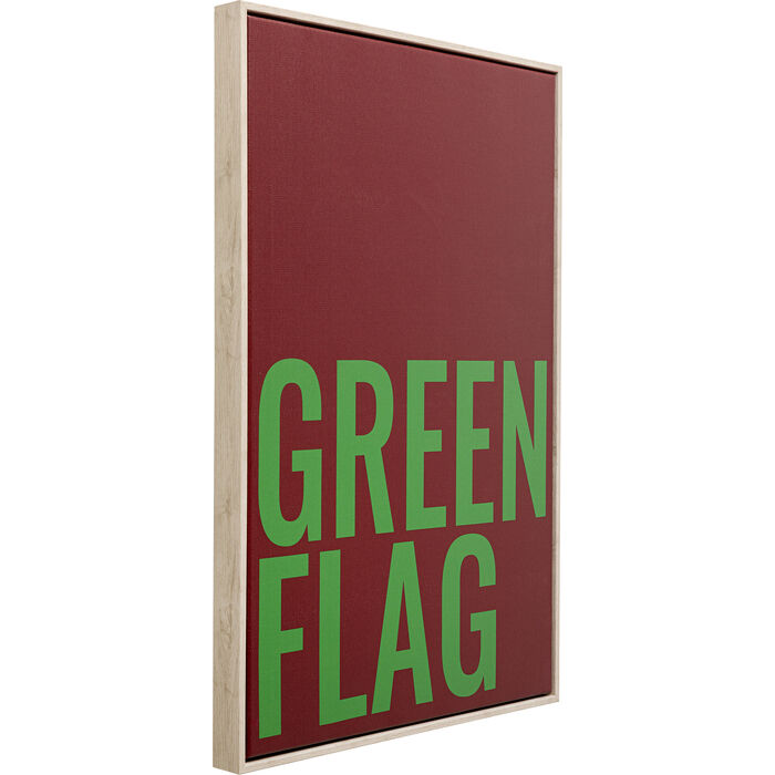 Framed Picture Green Flag 40x60cm - KARE Design (Latvia)